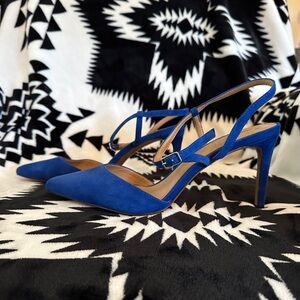 Banana Republic Royal Blue Pointed Stiletto Heels Size 8